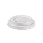 Thumbnail image #1 for Tableware Solutions USA Q3009 Disposable Cup Lid, 7.3 cm, PLA, Compostable, White Case of 1000