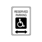 Thumbnail image #1 for AllPoints Foodservice Parts & Supplies 2801211 Reserved Parking ADA Sign with Arrows, Steel, 12" x 18"