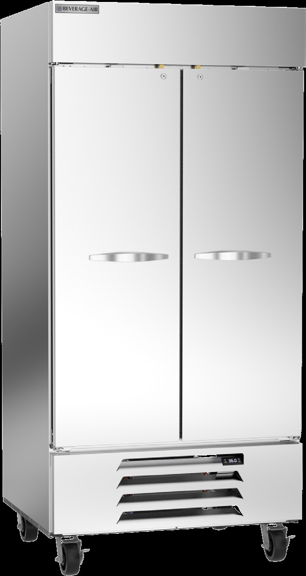 Product image #6 for Beverage-Air Horizon Series Two-Section Solid Door Reach-In Refrigerator, 35 Cu. Ft., Bottom Mount