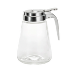 Thumbnail image #1 for TableCraft Products Modern 1371 Glass Syrup Dispenser, 12 oz., Chrome-Plated Metal Top Case of 12