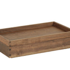 Thumbnail image #2 for Cal-Mil 23106-12206-78 Serving Tray, Walnut, 12"W x 20"D x 6"H, Fits Black Metal Riser Frames