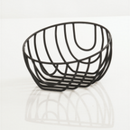 Thumbnail image #2 for Cal-Mil Madison 23758-9-13 Round Black Wire Serving Basket, 14.25"W x 14.25"D x 9.25"H