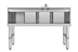 Thumbnail image #8 for KoolMore 48-Inch Three-Compartment 304 Stainless Steel Commercial Under-Bar Sink with Right Drainboard and Faucet