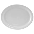 Thumbnail image #1 for Tuxton China Colorado CLH-114 Porcelain White Oval Platter, 11-1/8" x 8-5/8", Narrow Rim 1 Dozen
