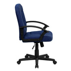 Thumbnail image #2 for Flash Furniture GO-ST-6-NVY-GG Executive Swivel Office Chair, Adjustable Height, Navy Fabric, Nylon Arms, Casters