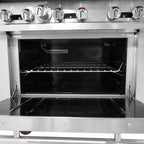 Thumbnail image #3 for Connerton CN36-36G 36" Gas Restaurant Range with 36" Griddle, 1" Polished Steel Top and Standard Oven