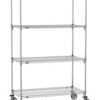 Thumbnail image #1 for Metro Super Erecta SA-2136C-80-M4 Super Adjustable Mobile Wire Shelving Unit, 36"W x 21"D x 80"H, 800 lb. capacity per shelf, 1200 lb. capacity per
