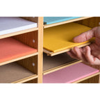 Thumbnail image #2 for Alpine Industries ADI500-16-MEO 16-Compartment Adjustable Wood Paper Sorter/Literature File Organizer, Medium Oak