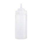 Thumbnail image #1 for Browne USA Foodservice 57801600 16 oz Clear Polyethylene Squeeze Bottle, Wide Mouth, No-Drip Tip Case of 24