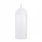 Thumbnail image #1 for Browne USA Foodservice 57802400 24 oz Clear Wide-Mouth Squeeze Bottle with No-Drip Tip Case of 12