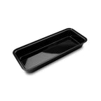 Thumbnail image #1 for Steelite Delfin, Supermarket DFBRC15610 Rectangular Acrylic Market Tray, Black, 2.5 qt, 15 x 6.5 x 1 in