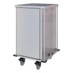 Thumbnail image #1 for Dinex TQ DXPTQC2T1DPT16 Compact Pass-Through Meal Delivery Cart, Stainless Steel, Non-Insulated, 1 Compartment, 16-Tray Capacity