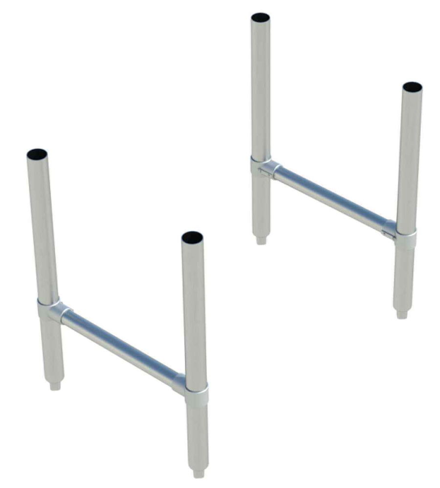 Product image #1 for Stainless Steel Braising Pan & Tilt Skillet Legs with Crossbar, Set of 4