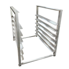 Thumbnail image #1 for NBR Equipment TMR-6P Table-Mounted Bun Pan Rack for 30" and 36" Work Tables, 6-Pan, 3" Spacing, Aluminum, Knock-Down