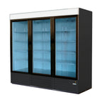 Thumbnail image #1 for Asber ARMD 72 A Three-Section Glass Door Refrigerated Merchandiser, 72 cu. ft., Bottom-Mounted Self-Contained Refrigeration