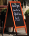 Thumbnail image #2 for Securit SBSM135 Deluxe Mahogany Double-Sided Sandwich Board – Large Outdoor Chalkboard Sign, 28-1/8 Inches x 2-3/8 Inches x 54-3/4 Inches