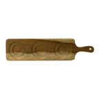 Thumbnail image #1 for Cardinal Acacia Wood by Dudson FN282 Acacia Wood Rectangular Serving Board with Handle, 18.25 x 4.75 in Case of 4