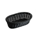 Thumbnail image #1 for Concasse MCCETO090603N Oval Woven Plastic Basket, Black, 9"W x 6-1/4"D x 3-1/4"H Case of 72