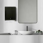Thumbnail image #2 for Alpine Industries ALP480-AN Manual Wall-Mounted Stainless Steel Folded Towel Dispenser, Brushed Antique Nickel Case of 8