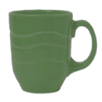 Thumbnail image #1 for Libbey Cantina 903035004 Porcelain Coffee Mug, 11 oz, Sage, Carved Pattern, Non-Stackable