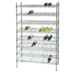 Thumbnail image #1 for 1880 Hospitality Focus Foodservice FWSK3654CH Cradle Wire Wine Shelving Kit, 72-Bottle, 8-Shelf, Chrome, 36"W x 14"D x 54"H