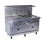 Thumbnail image #1 for Royal Range of California Electric Series RRE-6GT36-C 72" Electric Restaurant Range with 6 Hotplates, 36" Griddle, Convection & Standard Ovens