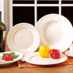 Thumbnail image #2 for Libbey Ultima, Princess PWC-6 Stoneware Plate, 6-5/8 in, Round, Rolled Edge, Medium Rim, Cream White