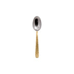 Thumbnail image #1 for Kadra Kitchenware Vikko Crown VC-191-SS Bouillon Soup Spoon, Gold Handle, 18/10 Stainless Steel, Emerald Case of 12
