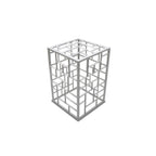 Thumbnail image #1 for G.E.T. Bugambilia MONPDC11WW Square Cast Aluminum Buffet Riser, White, 11"W x 11"D x 10-3/4"H