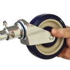 Thumbnail image #1 for 1880 Hospitality Focus Foodservice FCAST5 5-Inch Stem Swivel Casters, Polyurethane, 2 with Brakes, for 1-Inch Shelving Posts Case of 4
