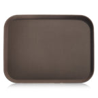 Thumbnail image #1 for New Star Foodservice Inc. 25125 Non-Slip Plastic Serving Tray, Rectangular, 14 x 18 in, Brown Case of 12