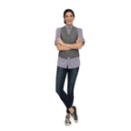 Thumbnail image #1 for Chef Works Augustine VNN01W-GRY-2XL Women's Gray Cotton/Poly Blend Vest, 2XL