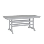 Thumbnail image #1 for Flash Furniture LE-HMP-158-01-GRY-GG Rectangular HDPE Dining Table, 72"L, Seats 6, Gray