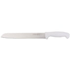 Thumbnail image #1 for Stanton Trading KNV-BRDSER10-WH 10" Serrated Bread Knife, Pointed Tip, High-Carbon Stainless Steel, White Polypropylene Handle Case of 72