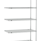 Thumbnail image #1 for Metro Super Erecta SE-1848C-86-A5 Chrome Wire Shelving Unit, 48"W x 18"D x 86"H, 5 Shelves, Stationary