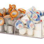 Thumbnail image #1 for Cal-Mil Classic 23849-3-12 Clear Tray Insert, 2 Compartments, 6"W x 10"D x 3"H