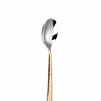 Thumbnail image #1 for Kadra Kitchenware Vikko Crown VC-201-TS Demitasse Tea Spoon, Gold Handle, 18/10 Stainless Steel Case of 12