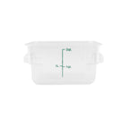 Thumbnail image #1 for CAC China FS1P-SQ2C Food Storage Container, 2 qt., Square, Clear Polycarbonate Case of 24