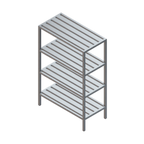 Thumbnail image #1 for Renfro Industries Inc. RISTAFCSR48244 Heavy-Duty All-Welded Channel Shelving Unit, 48"W x 24"D x 72"H, 4-Shelf