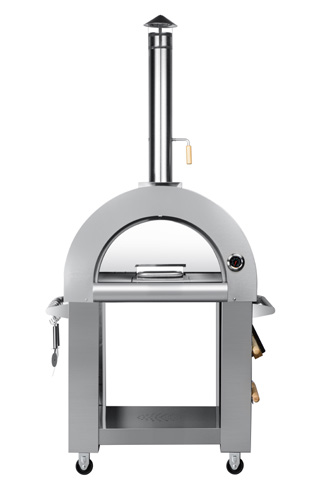 Product image #7 for KoolMore Residential Outdoor Wood-Fired Pizza Oven, 32 Inch Wide, Stainless Steel