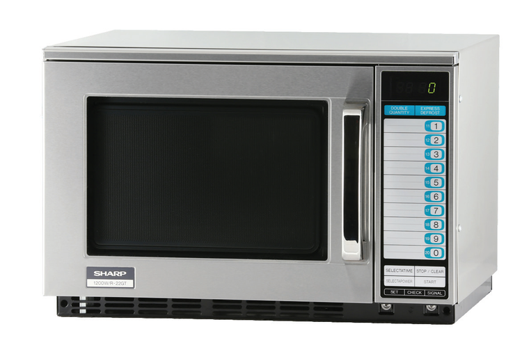 Product image #6 for Sharp Express Defrost Heavy Duty Commercial Microwave Oven, 0.70 Cu. Ft., 1200-Watt, Stainless Steel