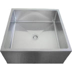 Thumbnail image #1 for IMC/Teddy FS-ADA ADA Floor-Mounted Mop Sink, 33 x 33 x 10 in Bowl, 16-Gauge 304 Stainless Steel, 4 in Drain, Full-Height Apron