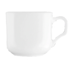 Thumbnail image #1 for International Tableware Helios HE-1 Bone China Coffee Cup, 7-1/2 oz, White, with Handle Case of 3 Dozen