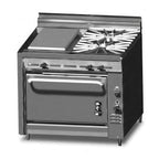Thumbnail image #1 for Montague Company Legend V136-13PL 36" Commercial Gas Range with Convection Oven, 18" Plancha, and 2 Open Burners