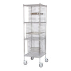 Thumbnail image #1 for Tarrison Products Ltd. TS-UPR242480Z-KIT Universal Pan Rack, 24"W x 24"D x 80"H, 3 Tray Slides, 4 Wire Shelves, 5" Swivel Casters