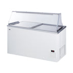Thumbnail image #2 for Summit Commercial NOVA45PDC Gelato Display Dipping Cabinet, 53 in, Tempered Glass Sliding Lids, Self-Contained Refrigeration
