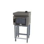 Thumbnail image #1 for Cadco Bakerlux™ BLS-4FLD-1H ™ Full-Size Electric Convection Oven, 4-Pan Capacity, Digital Controls, Open Base Stand with Ventless Hood
