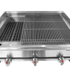 Thumbnail image #2 for Connerton RLRB-23-12L-F Floor Model Gas Charbroiler, 12"W x 23"D, Lava Rock, Cast Iron Grates