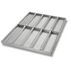 Thumbnail image #1 for Chicago Metallic Bakeware 49015 10-Compartment Aluminum Coated Sub Sandwich Roll Pan, Full Size, Perforated, 17-3/4" x 25-3/8" x 3/4" Case of 5