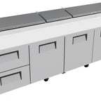 Thumbnail image #10 for True Mfg. - General Foodservice TPP-AT-119D-2-HC 119-1/4-Inch Pizza Prep Table, 3 Doors, 2 Drawers, Self-Contained R290, Poly Cutting Board